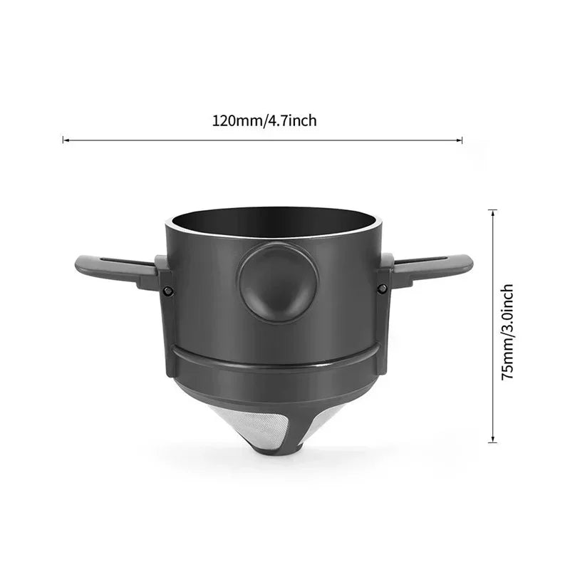 Afralia™ Pour Over Coffee Filter Cone for Hand Brewed Drip Coffee/Tea - Reusable Paperless Holder