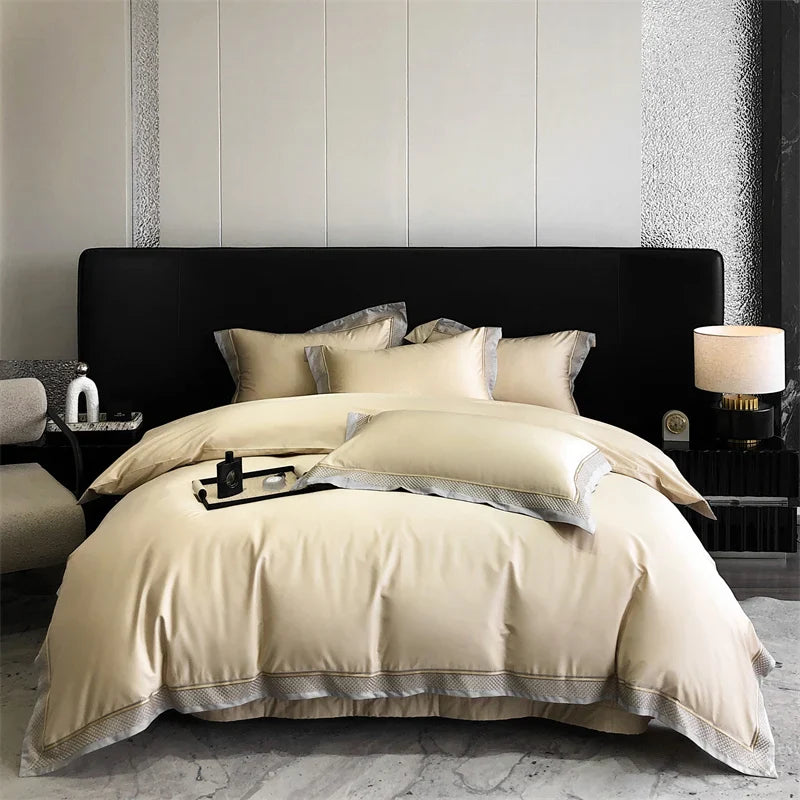 Afralia™ Luxury Embroidery Bedding Set - Premium Duvet Cover, Bedspread, Pillowcases