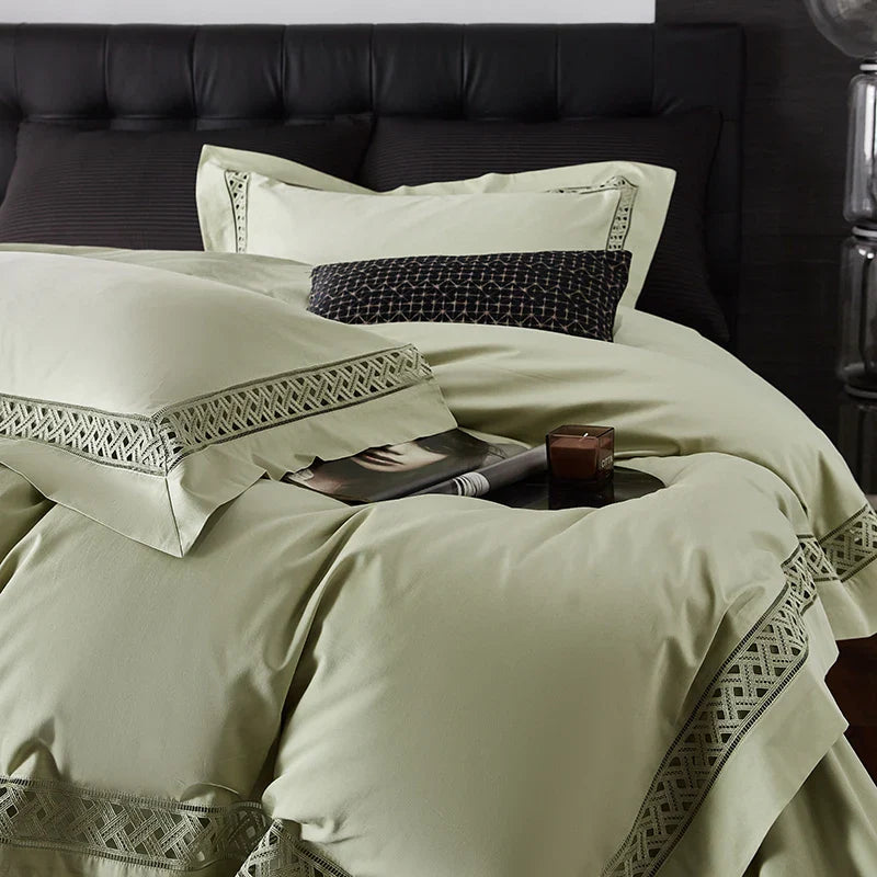 Afralia™ Egyptian Cotton Luxury Hotel Bedding Set: Duvet, Sheet, Pillowcases