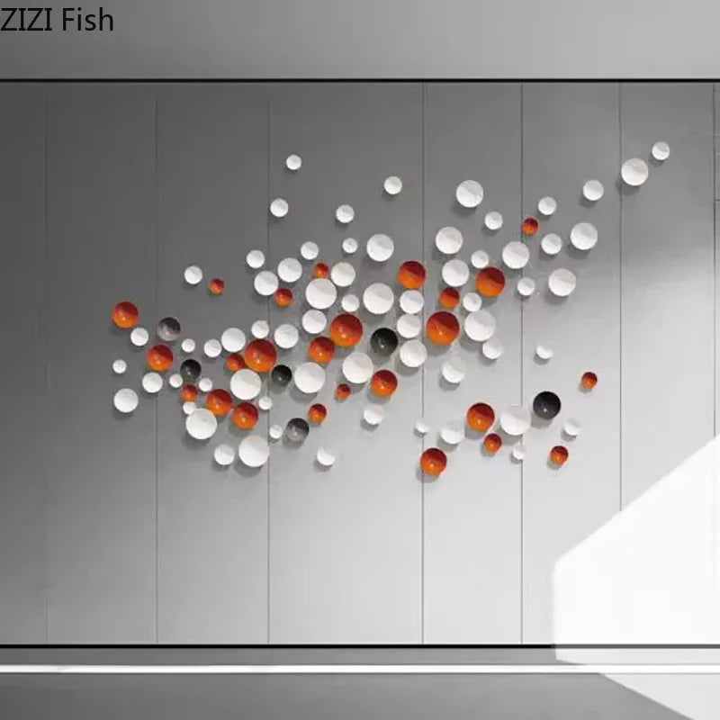 Colorful Disk Wall Ornaments by Afralia™ - Round Hanging Decor for Living Room Aesthetics
