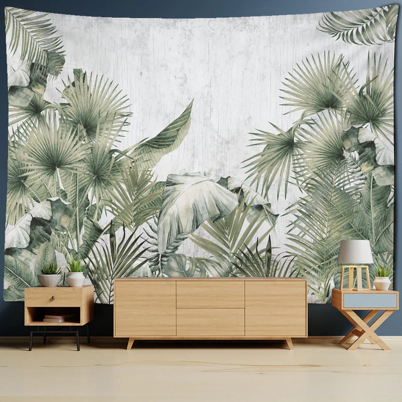 Afralia™ Tropical Landscape Tapestry Wall Hanging for Boho Home Decor