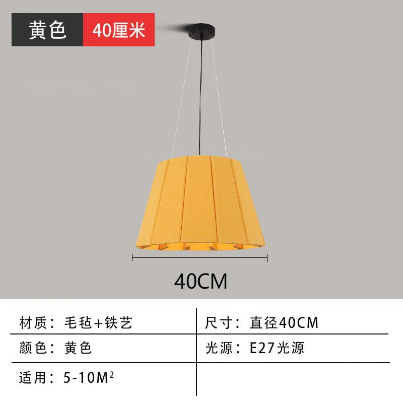 Afralia™ Echo Felt Pendant Light: Nordic Style, Creative Design, Color Lampshade, Living Room & Dining Lighting