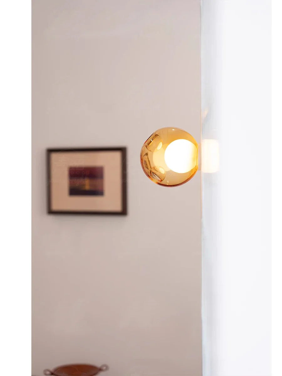 Afralia™ Luxury Glass Ball Wall Lights Home Decor Fashion Lamps