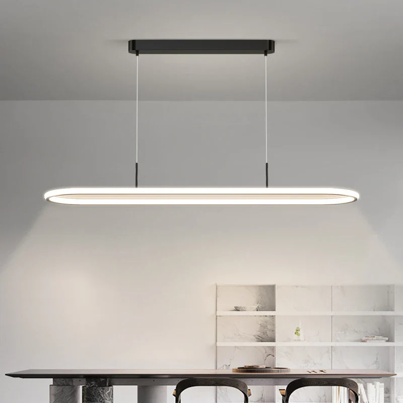 Afralia™ LED Pendant Light for Dining Table Kitchen Home Decoration Indo  Lighting Lustre White Black Fixture Hanging Lamp