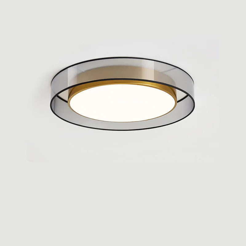 Afralia™ Round LED Ceiling Lamp for Living Room, Dimmable Bedroom Chandelier & Kitchen Lights