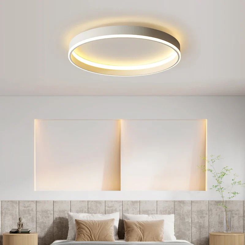 Round Bedroom LED Ceiling Lights by Afralia™ - Modern Nordic Living Room Minimalist Lamp Lighting