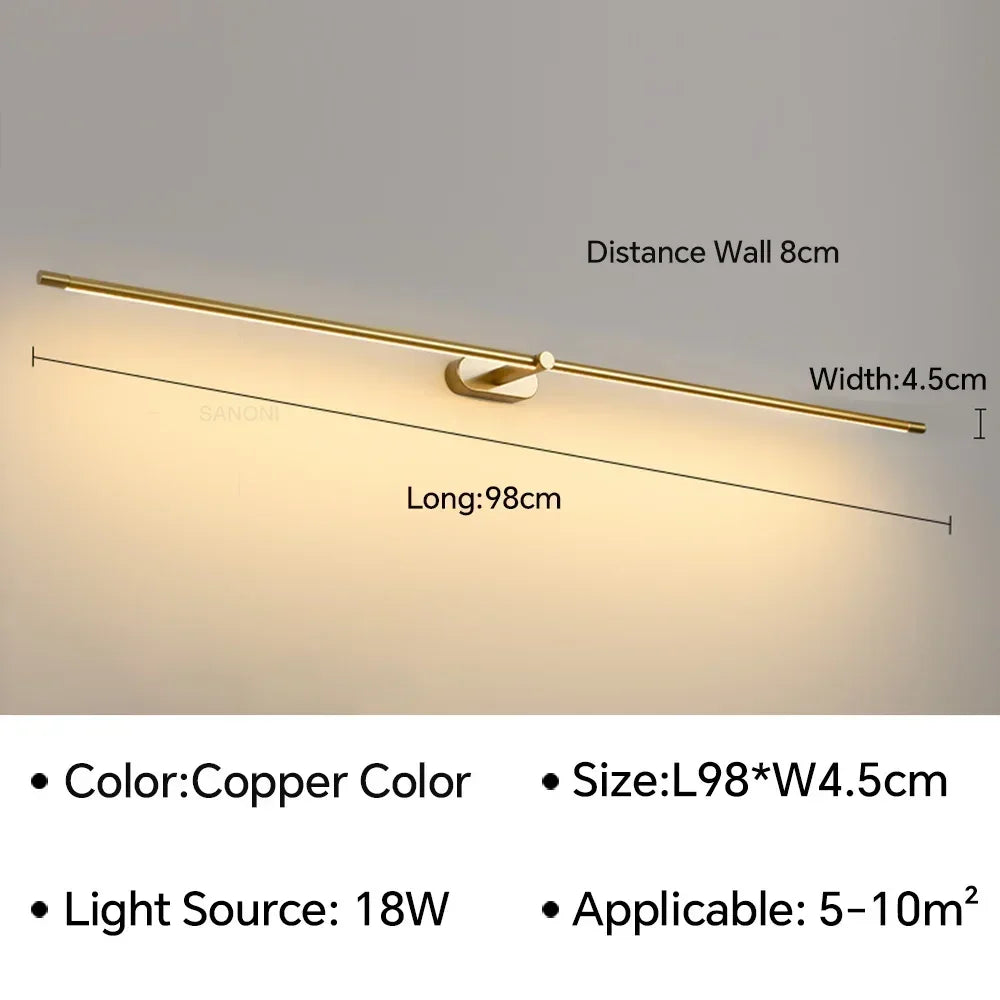 Afralia™ Slim Wall Sconce Lamps: Bathroom Bedroom Bedside Ceiling Light for Corridor