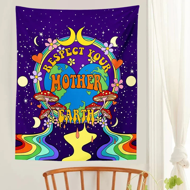 Sunshine Rainbow Tapestry Wall Hanging for Boho Room Decor by Afralia™