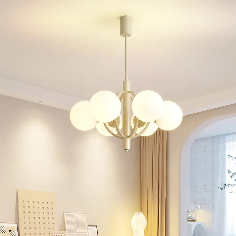 Afralia™ Transparent Glass Chandelier for Home Dining Room Ceiling Decoration