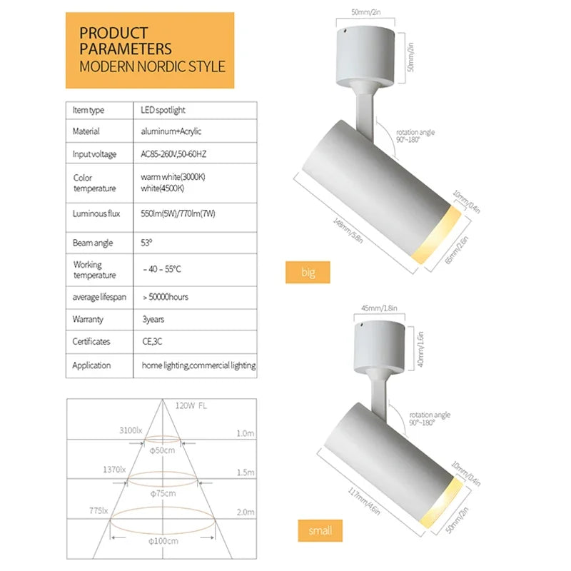 Afralia™ Nordic LED Ceiling Spotlights 7W/9W White/Black for Home Office Commercial Lighting