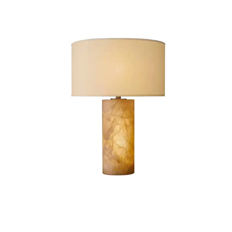 Afralia™ Luxury Spanish Marble Base LED Dimmable Table Lamp for Home and Hotel Decor