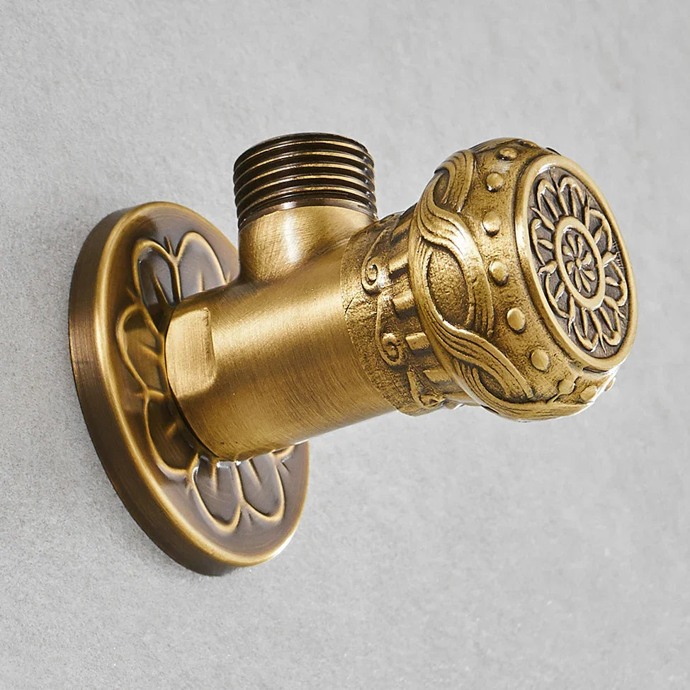 Afralia™ Antique Brass Angle Stop Valve for Faucet and Toilet
