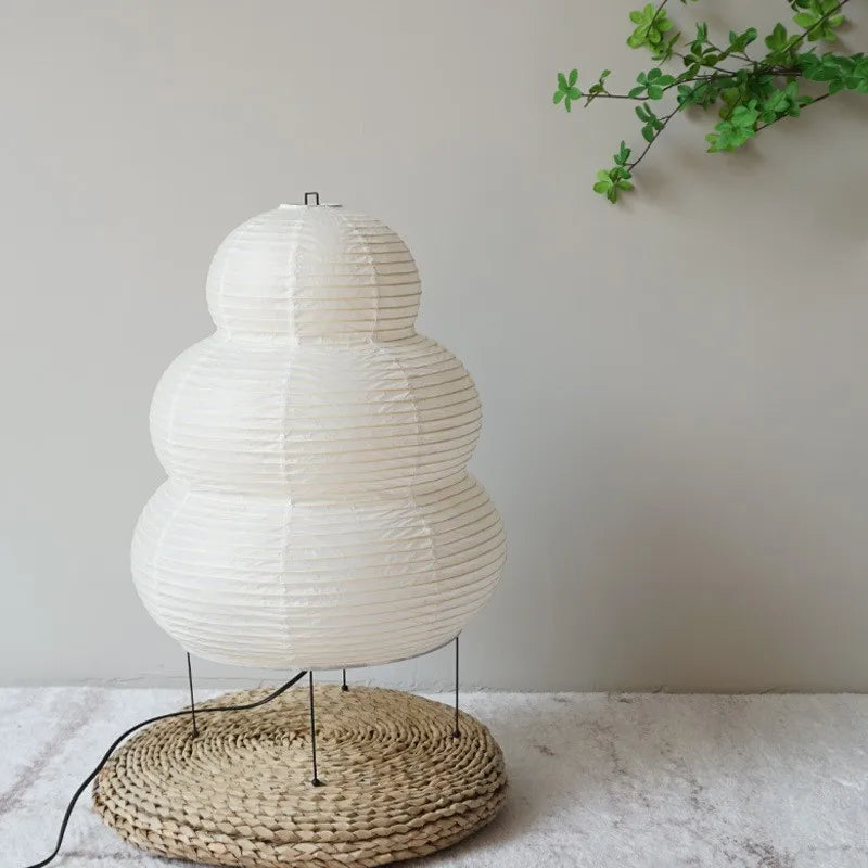 Afralia™ Minimalist White Paper Tripod Floor Lamp