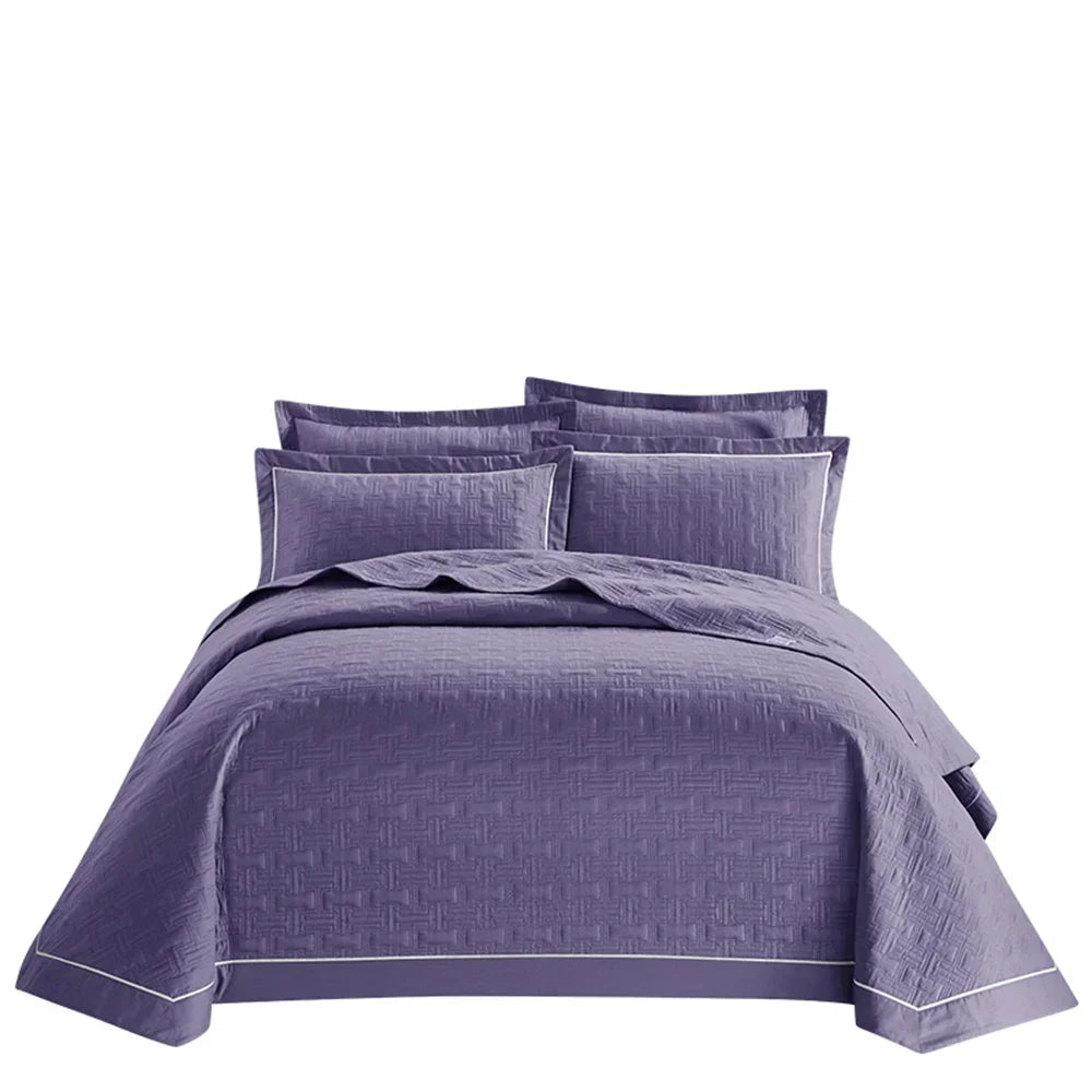 Afralia™ Cotton Coverlet Bedspread Set with Thick Quilting for Luxurious Bedding