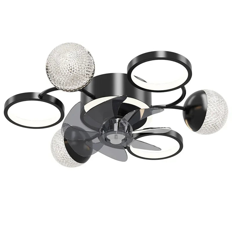 Afralia™ LED Ceiling Fans with Lights Remote Control for Indoor Lighting