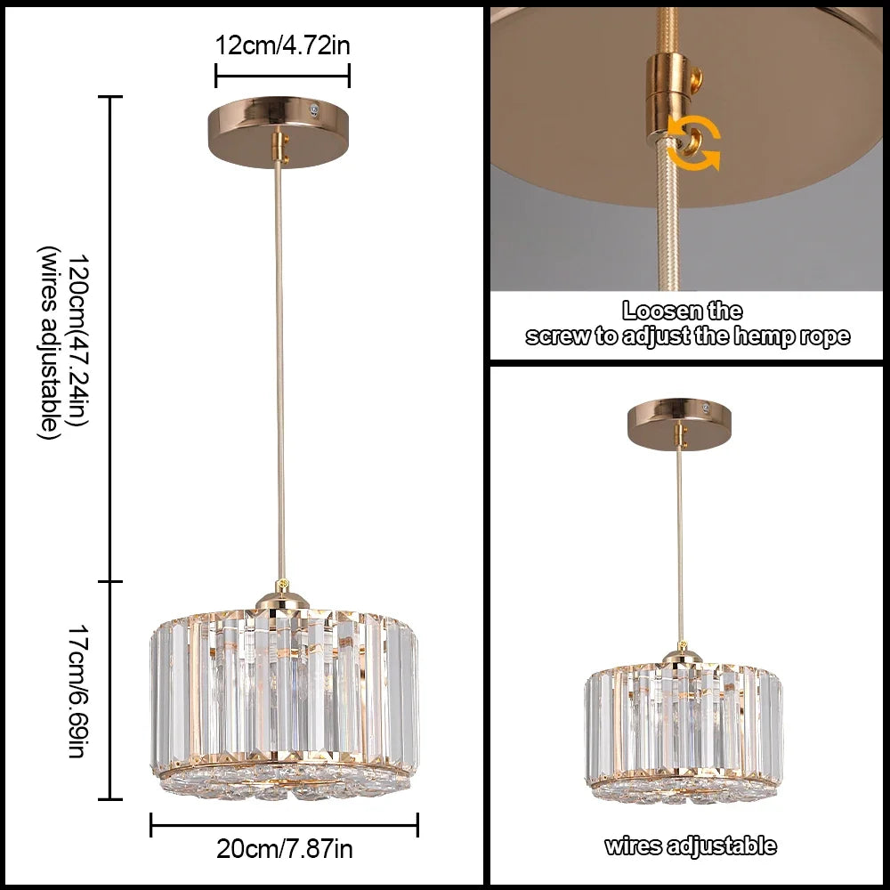 Afralia™ Glass LED Chandelier Ceiling Light Modern Living Dining Room Fixture