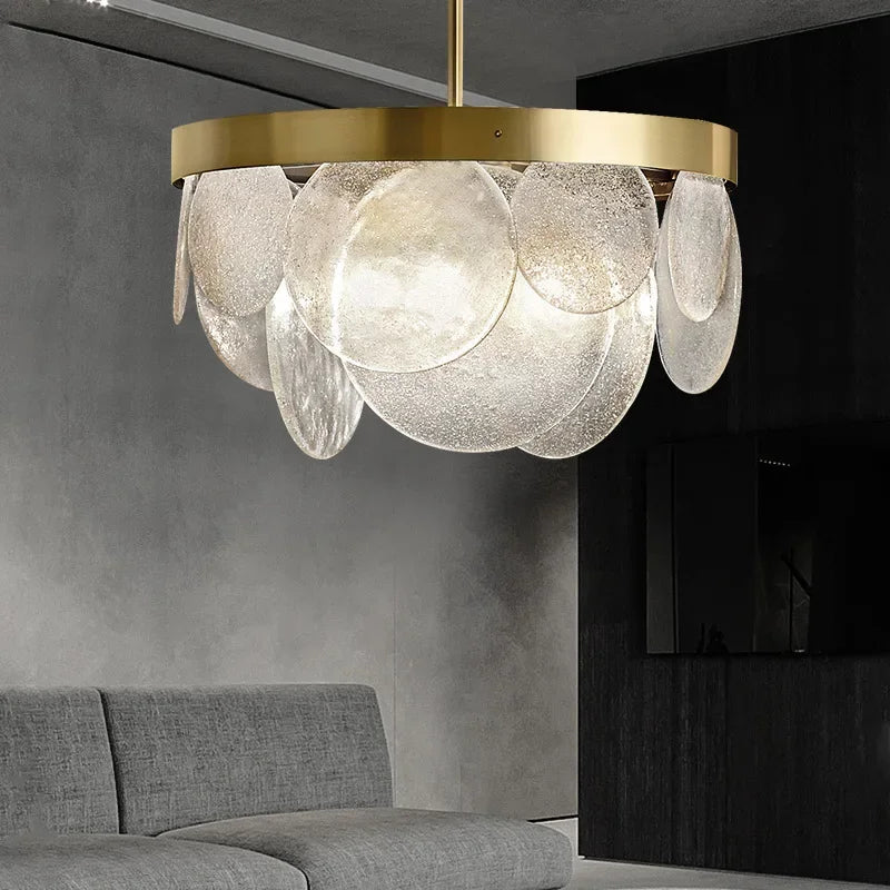 Afralia™ LED Bubble Glass Ceiling Chandelier Light Fixture for Dining Kitchen Bedroom