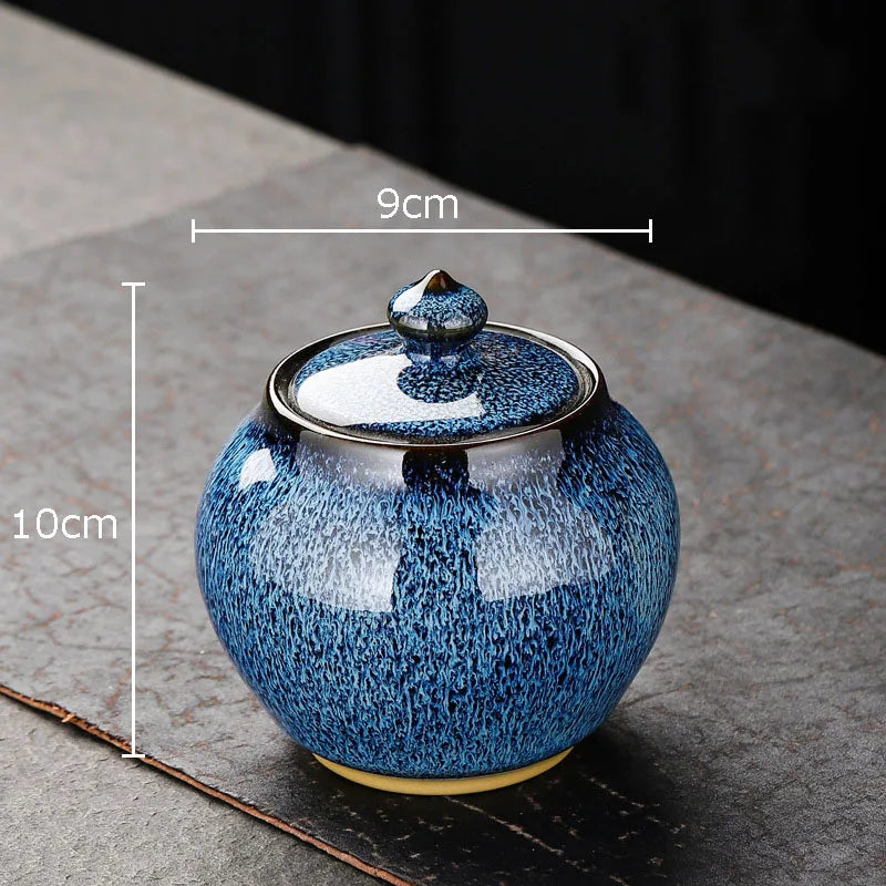 Afralia™ Ceramic Tea Canister Sealed Caddy: Decorative Jar for Tea, Coffee, Candy