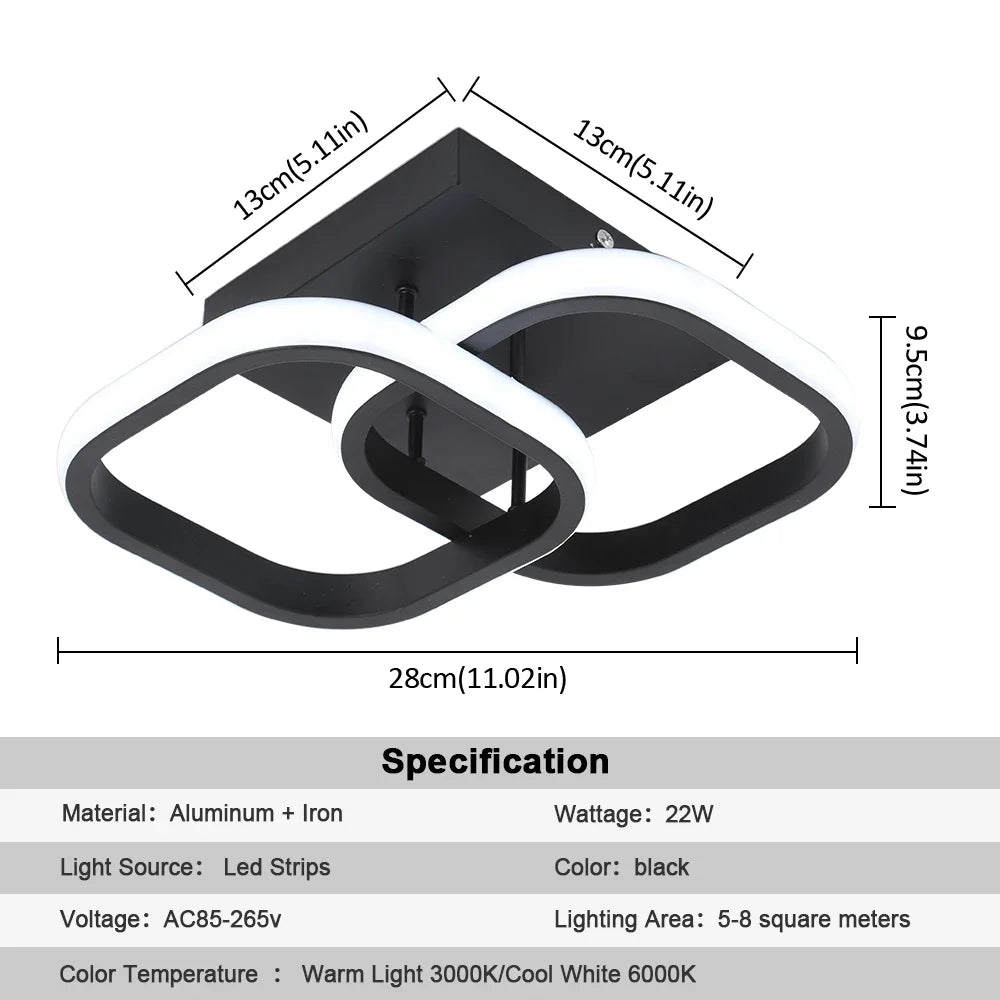 Afralia™ Acrylic LED Ceiling Lamp: Modern Nordic Chandelier for Living Dining Room & Aisle