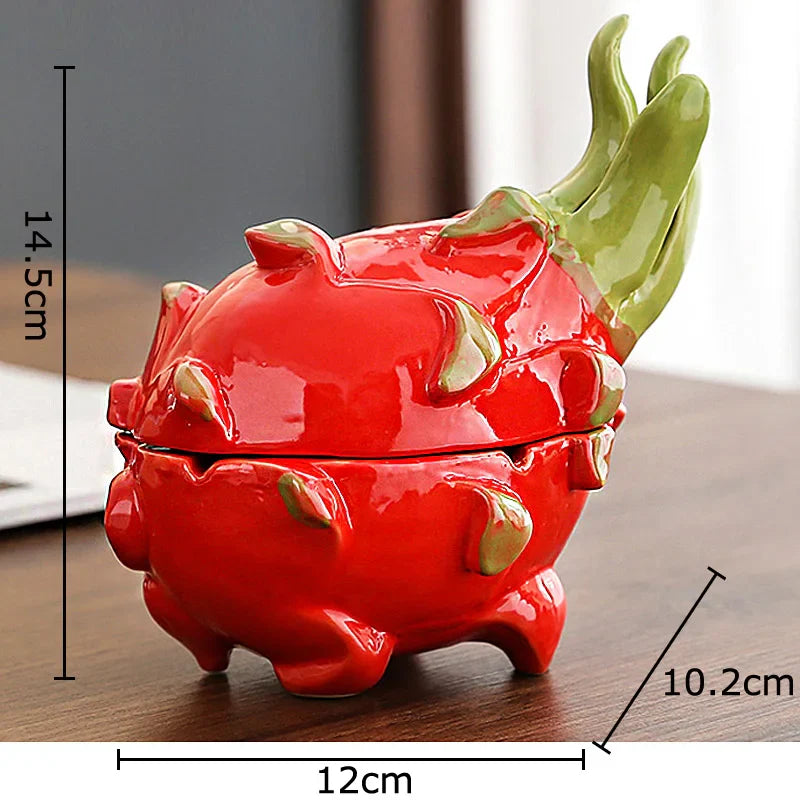 Afralia™ Pitaya Ceramic Ashtray - Smoking Accessory Gift for Him