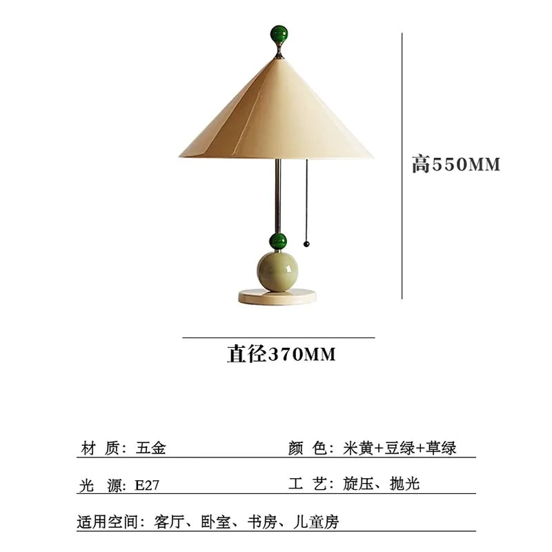 Afralia™ Colorful LED Umbrella Table Lamp for Living Room, Bedroom - Dopamine Design