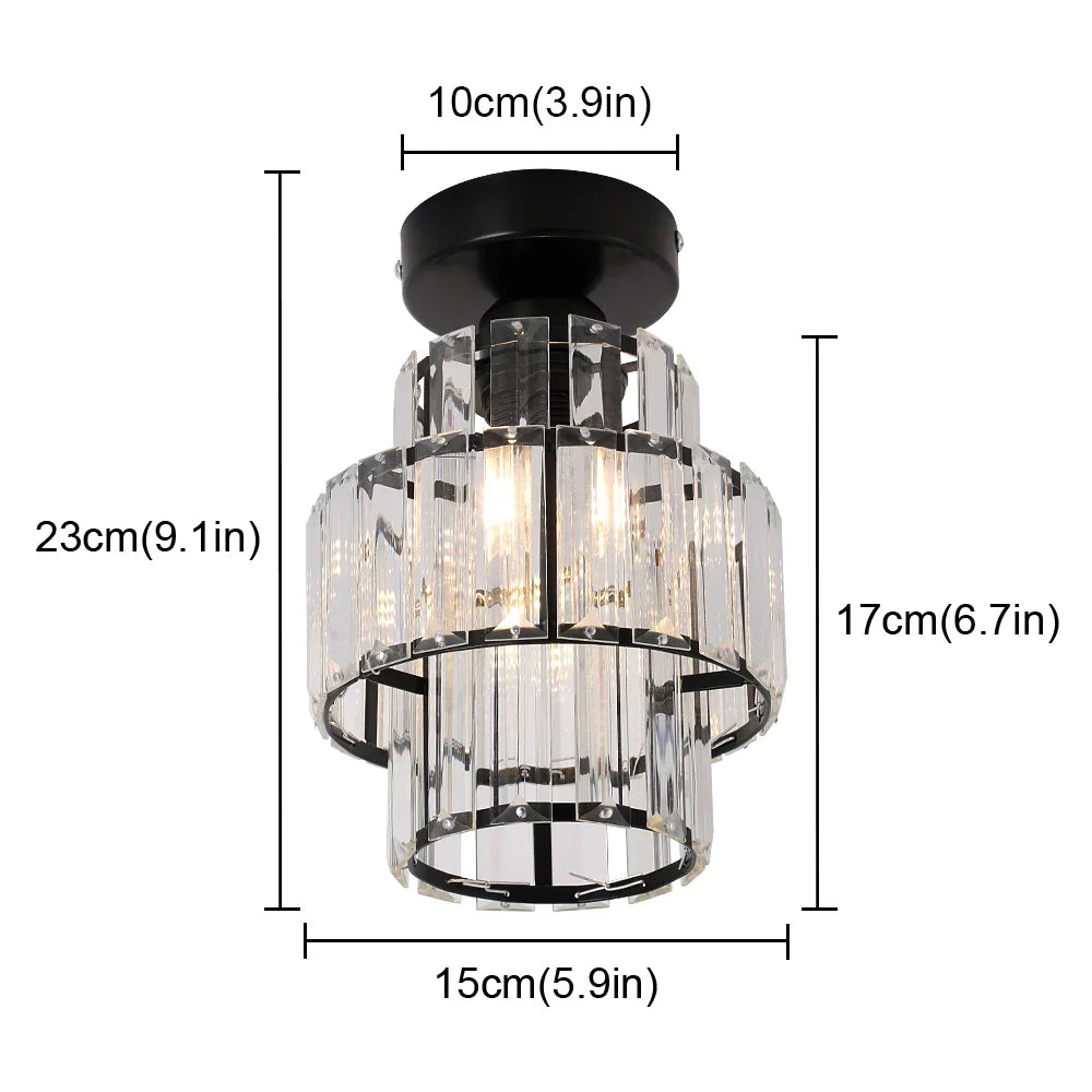 Afralia™ K9 Crystal Pendant Light LED Ceiling Lamp Nordic Chandelier for Living Room