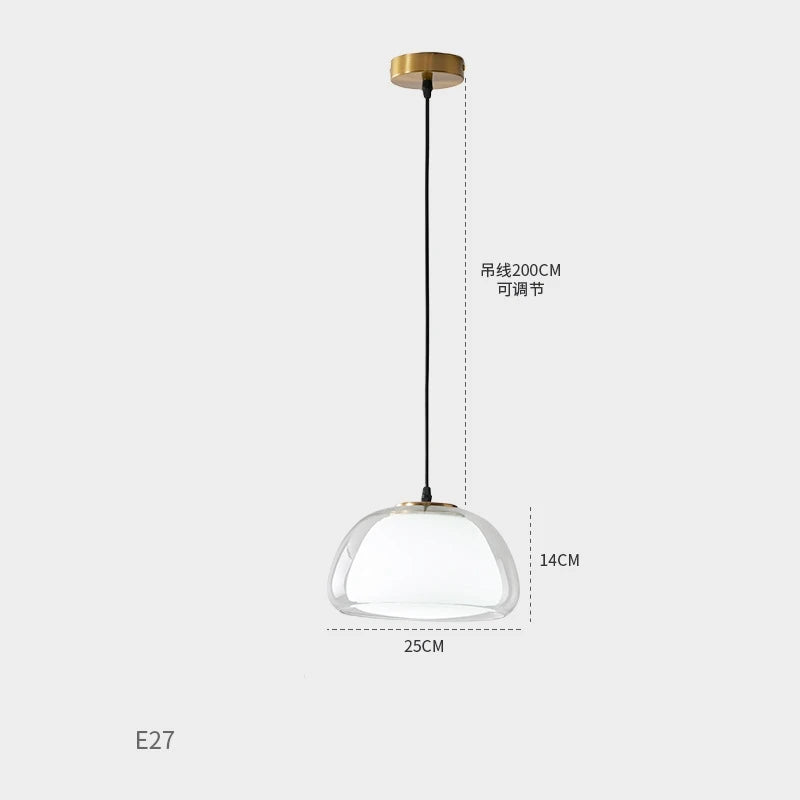 Afralia™ Glass Jelly Pendant Lamp for Living Room Kitchen Dining - Denmark Suspension Light