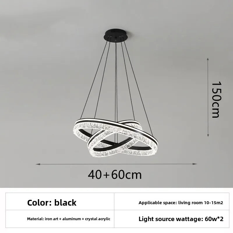 Afralia™ Nordic Ring LED Chandelier: Dimmable Luxury Lighting Fixture for Living Room, Kitchen, Bedroom