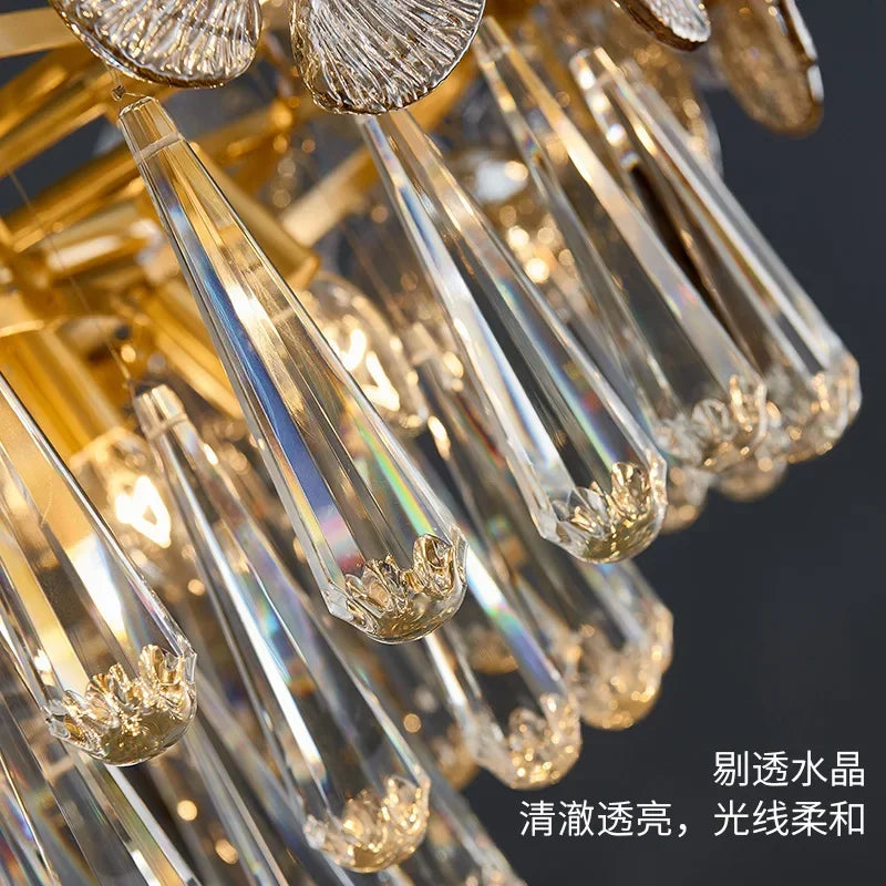 Afralia™ Lotus Crystal Chandelier: Modern Luxury Lighting for Home, Restaurant, Hotel