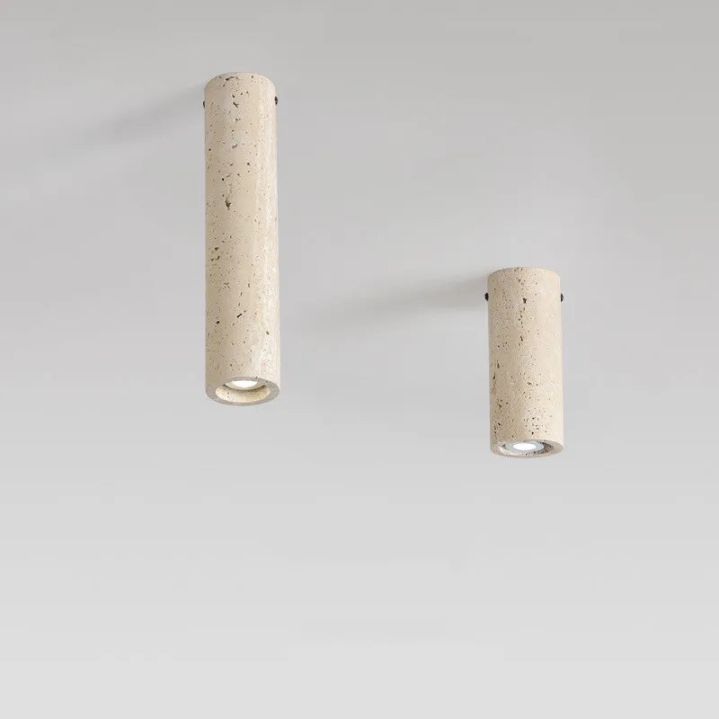 Afralia™ Yellow Travertine Ceiling Lamp - Modern Minimalist Cylindrical B&B Retro Lighting