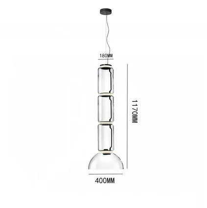 Afralia™ Modern Glass Pendant Lamp Noctambule for Villa Living Room Staircase Bar Loft