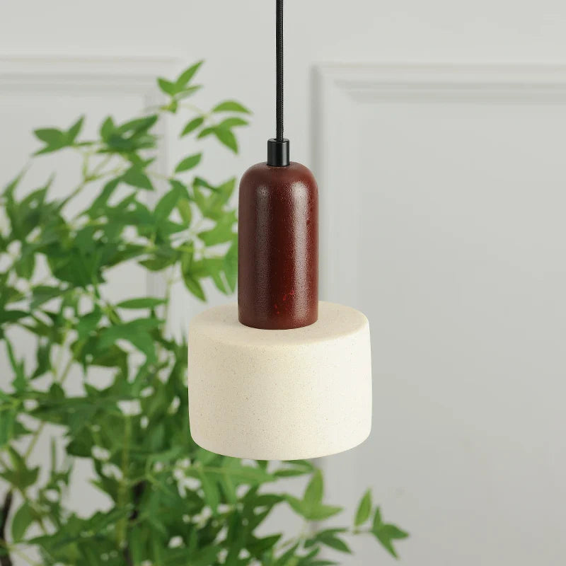 Afralia™ Cement Cylinder LED Pendant Lamp | Modern Home Interior Lighting for Living Room & Kitchen
