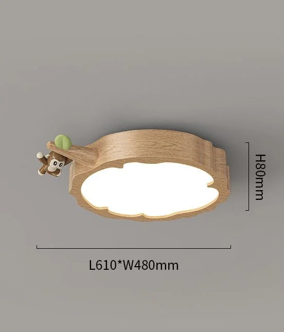 Afralia™ Modern Log Wind Room Ceiling Lamp