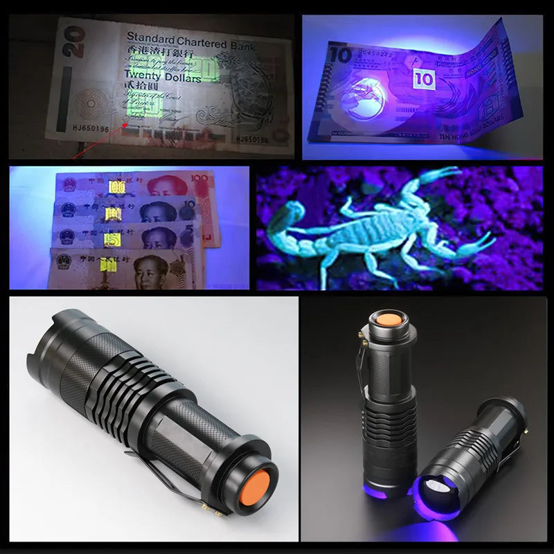 Afralia™ UV Blacklight Mini Torch for Pet Urine Scorpion Detection & Feminine Hygiene