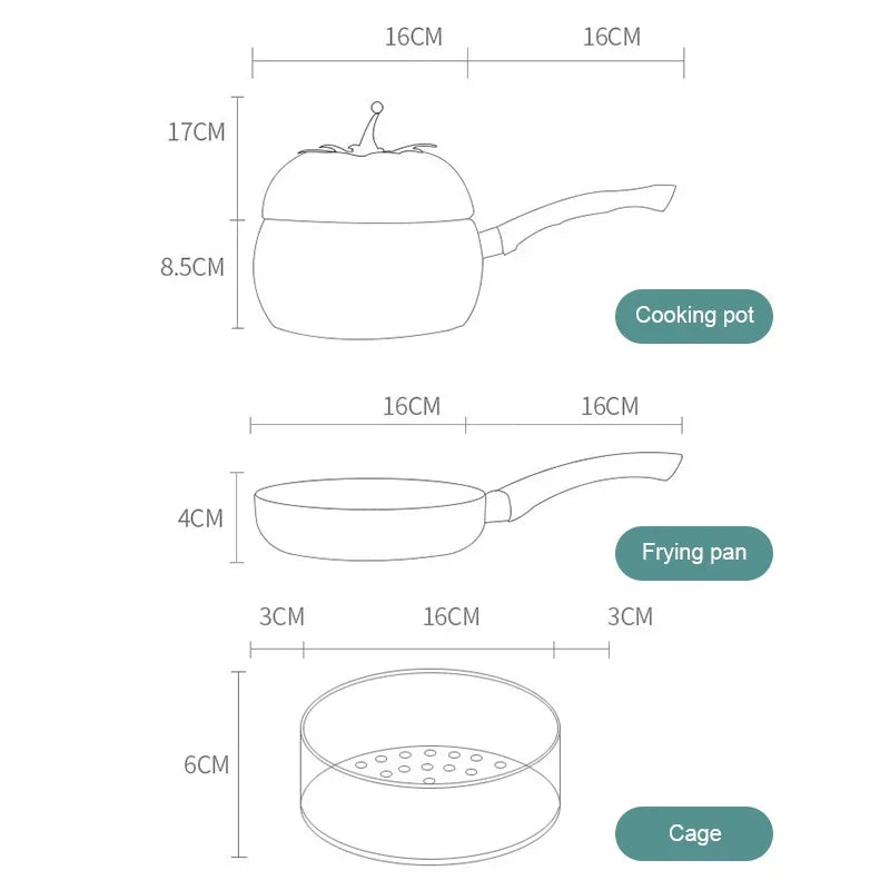 Afralia™ Tomato Cookware Set: Induction Cooker Nonstick Pots & Pans