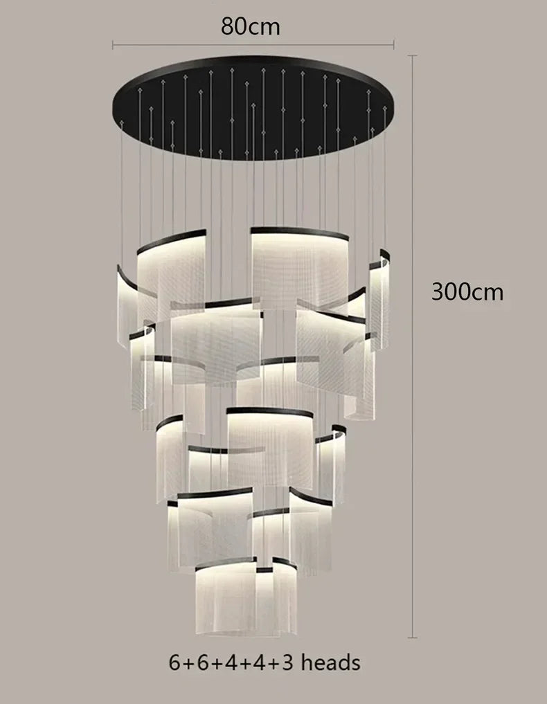 Afralia™ Elegant LED Ceiling Chandelier for Modern Bedroom and Dining Room