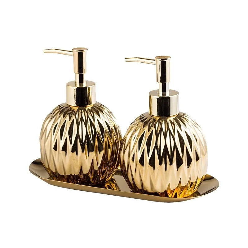 Afralia™ Ceramic Liquid Soap Dispenser Set 400 ML
