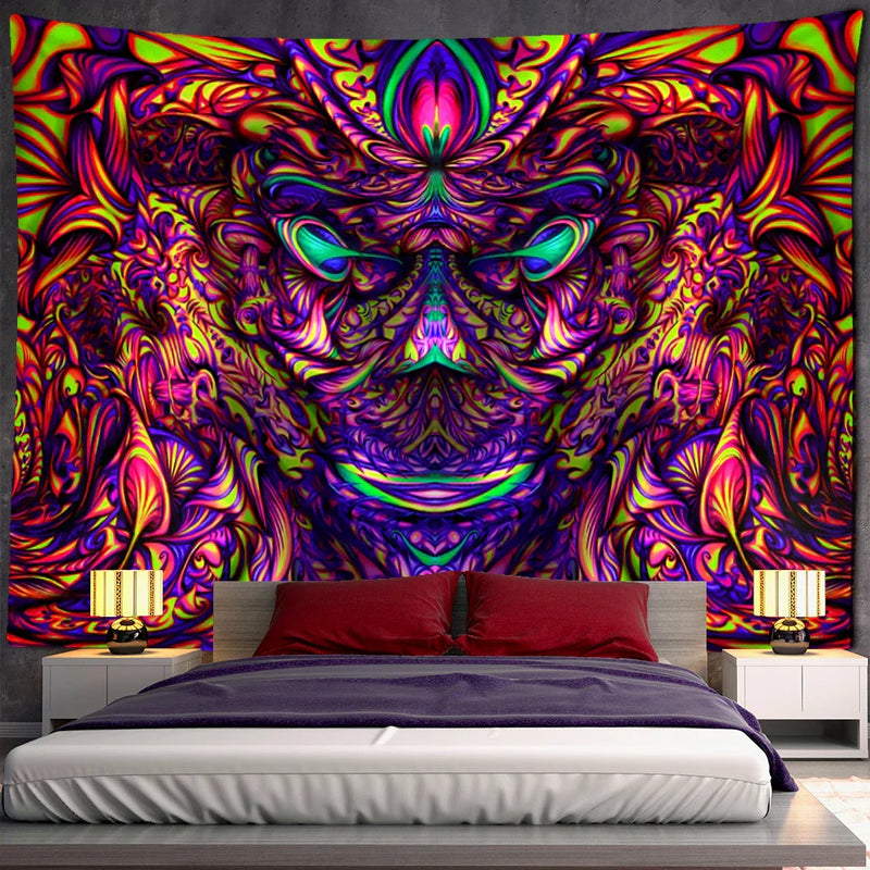 Afralia™ Maple Leaf Psychedelic Tapestry Wall Hanging: Colorful Boho Decor