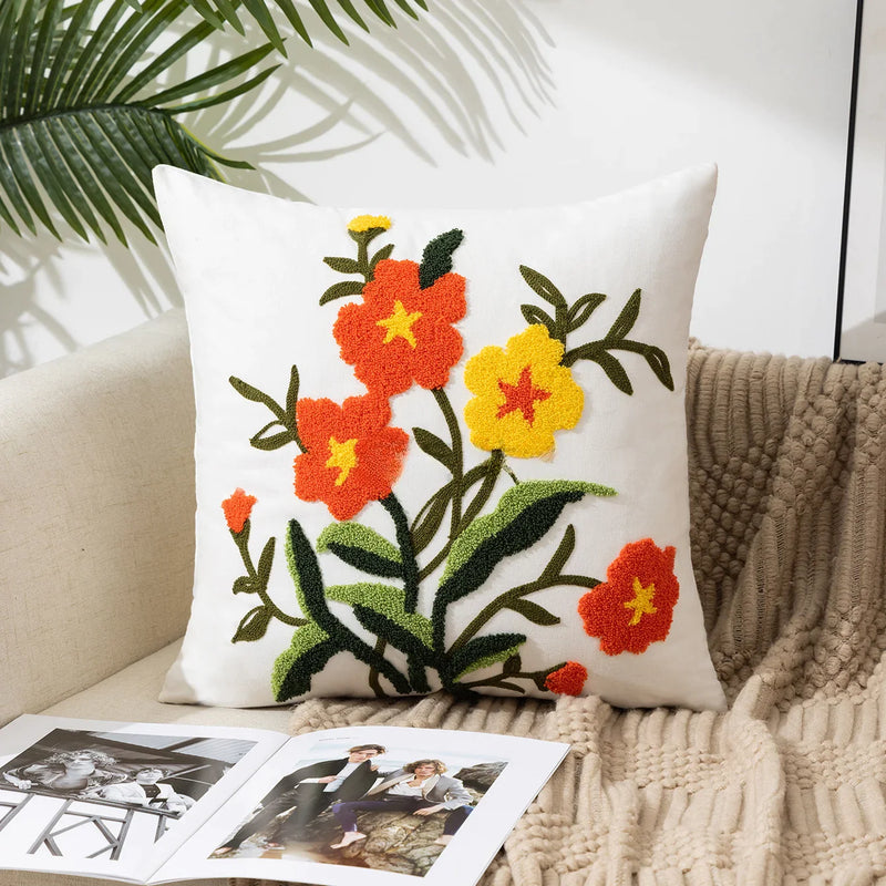 Afralia™ Wild Daisy Floral Pop Cushion Cover - Vivid Home Decoration