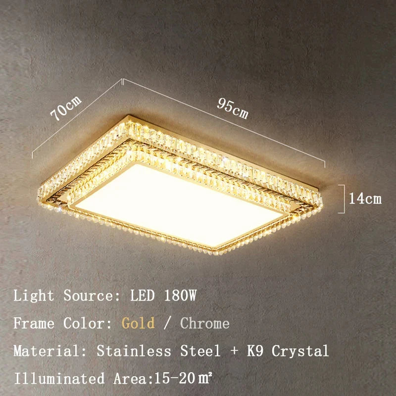 Afralia™ Crystal LED Ceiling Light: Modern European Design for Bedroom and Living Room Decor