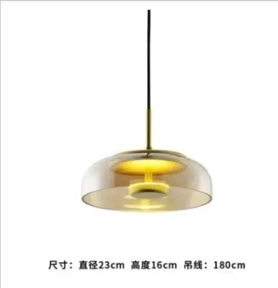 Afralia™ Nordic Glass Pendant Chandelier for Bedroom, Bar, and Restaurant