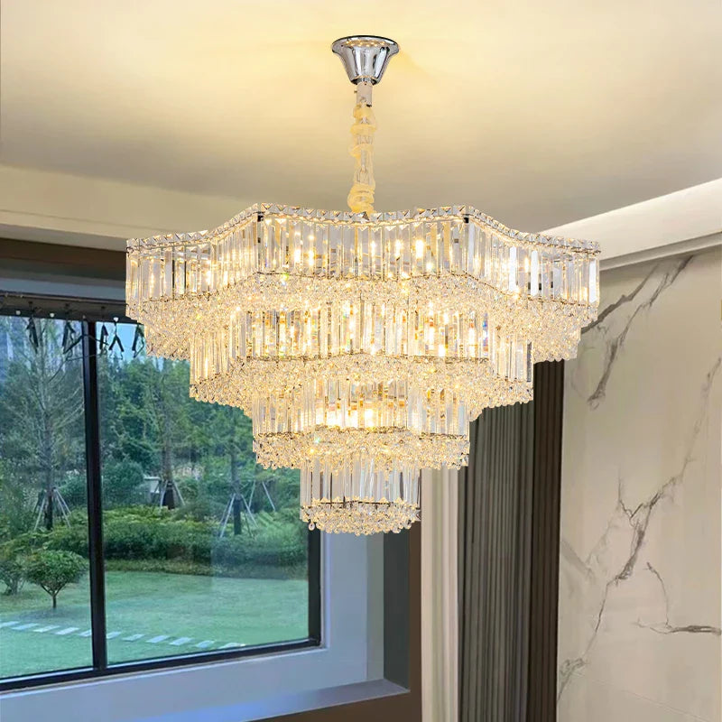 Afralia™ Crystal Livingroom Chandelier: Modern Luxury for Dining Room, Bedroom, and Hall
