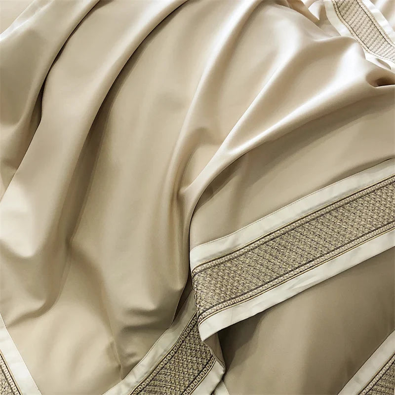 Afralia™ 1000TC Luxury Embroidery Bedding Set - Full/Queen/King 4Pcs