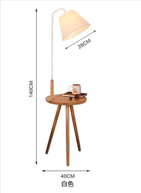 Afralia™ Nordic Wood LED Floor Lamp for Modern Living Room and Study