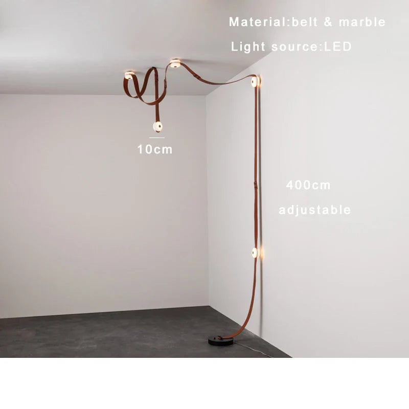 Afralia™ Soft Leather Marble Chandelier: Luxury Dimmable Lighting Fixture for Living Room or Cafe.