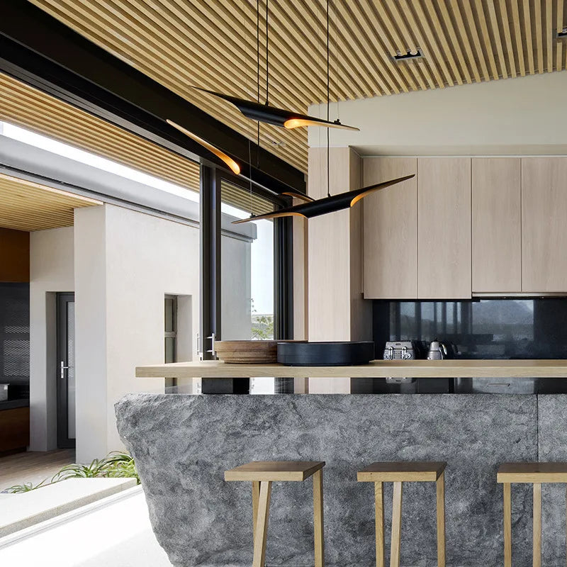 Afralia™ Tube Suspension Aluminum Pendant Chandelier for Living and Dining Room