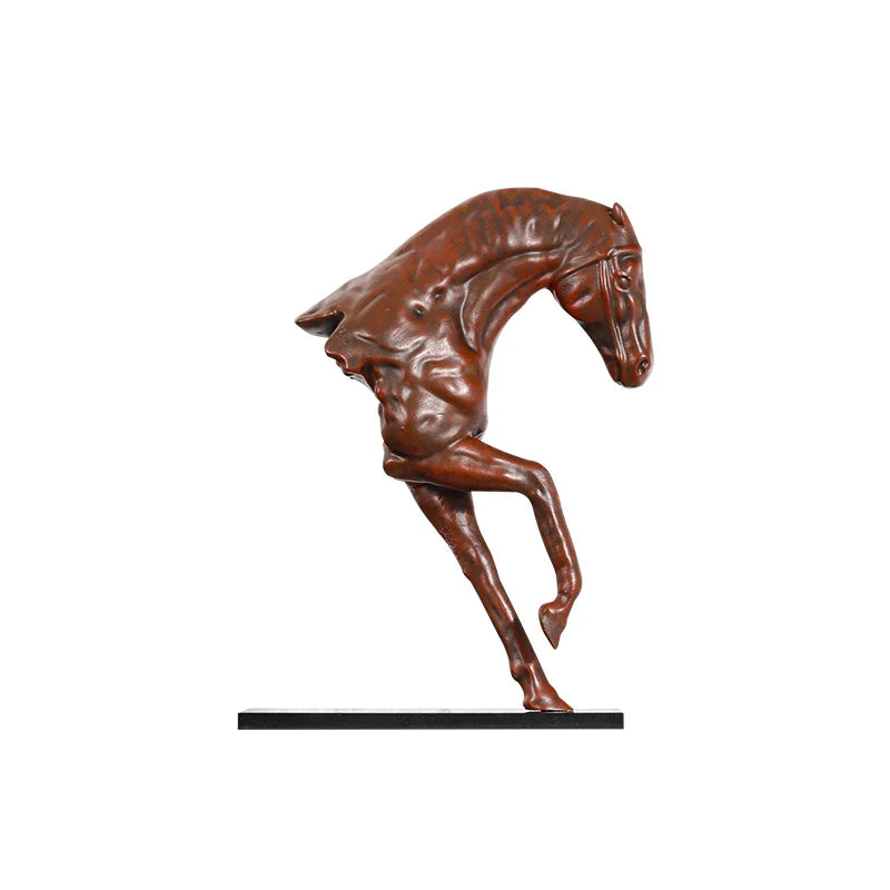 Afralia™ Running Horse Sculpture - Resin Handicraft Home Decor