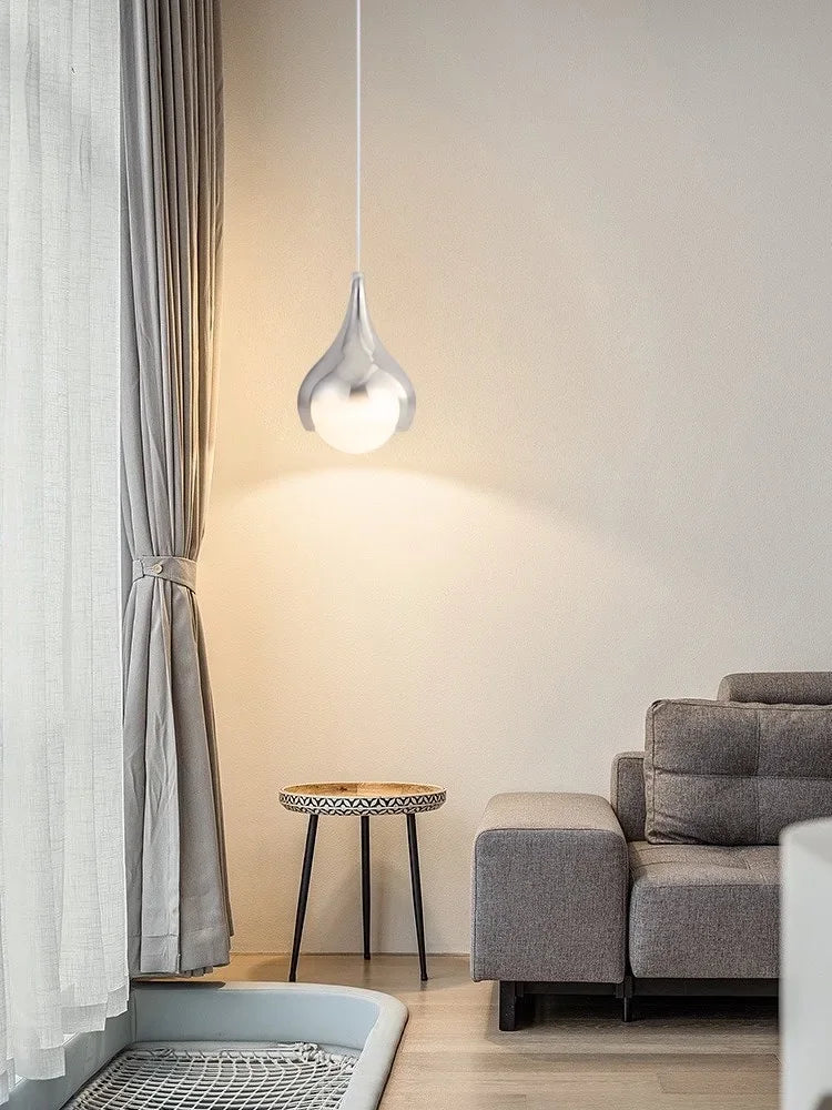 Afralia™ Water Droplet LED Bedside Chandelier: Modern Nordic Luxury Pendant Light