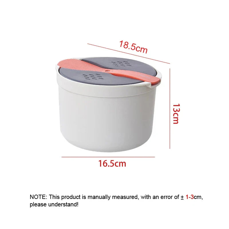 Afralia™ Microwave Rice Cooker Food Container Steamer Bento Lunch Box Kit