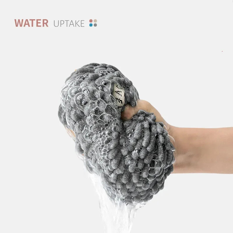 Afralia™ Chenille Microfiber Hand Towel Sponge Ball - Soft, Absorbent, Quick-Dry Kitchen Bathroom Towel